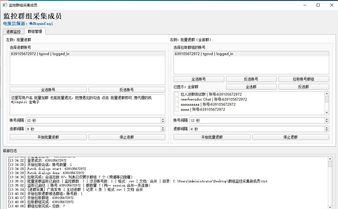 电报群组监控采集成员软件